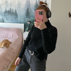 Frank & Oak Turtleneck Speckle Sweater